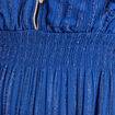 Robe droite fluide smockée bleu electrique femme