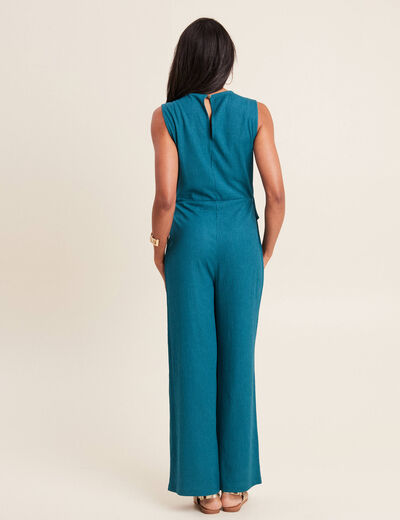 Combinaison pantalon vert femme