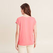 T-shirt manches courtes rose fushia femme