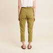 Pantalon coupe mom 7/8&egrave;me vert kaki femme