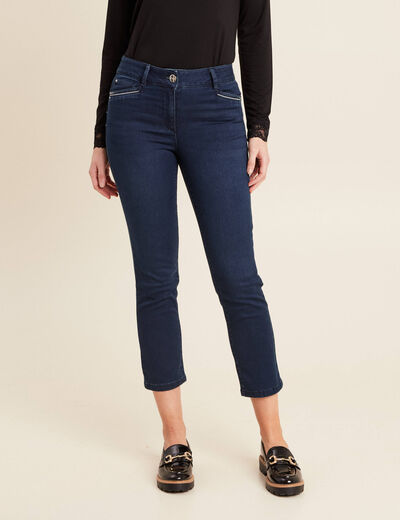 Jean droit taille standard denim brut femme