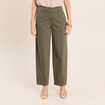 Pantalon boyfriend vert kaki femme