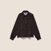 Chemise col chemise manches longues marron femme