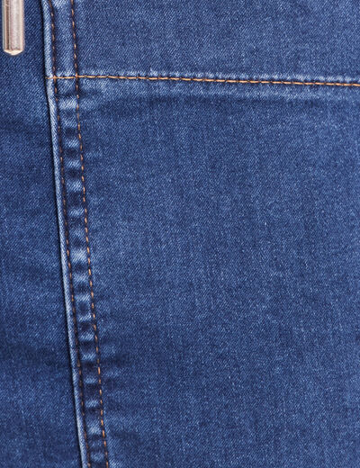 Jean droit r&eacute;versible bleu femme