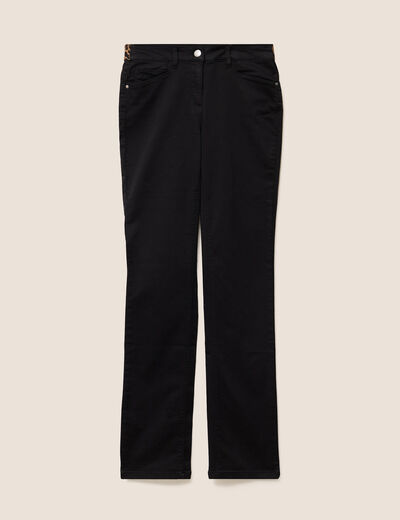 pantalon taille basculée noir femme