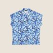 Chemise manches courtes bleu femme