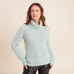 Pull droit manches longues vert pastel femme