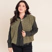 Gilet ample sans manches vert kaki femme