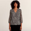 T-shirt manches 3/4 noir femme