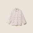 Chemise ample courte avec broderie marron chocolat femme