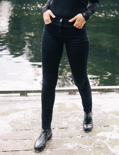 Pantalon chaud magique noir femme