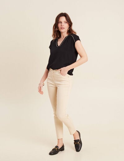 T-shirt manches courtes noir femme
