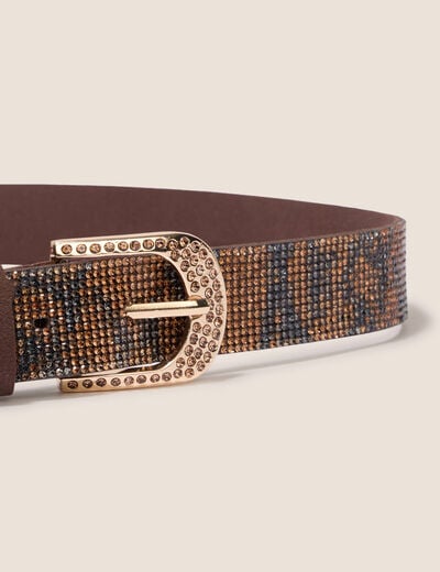 Ceinture large couleur cuivre femme
