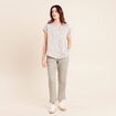 Chemise sans manches vert kaki femme
