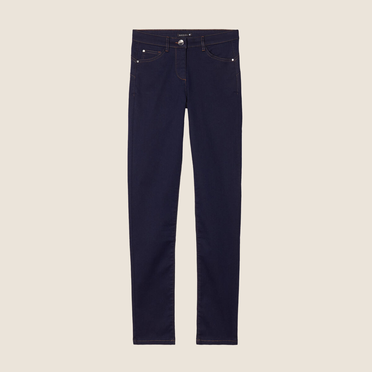 Jeans léger taille standard long denim brut femme
