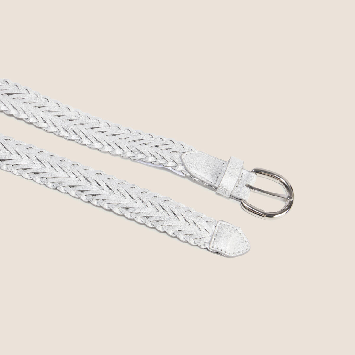 Ceinture fine ecru femme