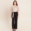 Combinaison pantalon droite couleur or femme