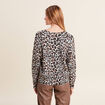 Pull manches longues bleu gris femme