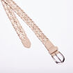 Ceinture tressée irisée beige femme