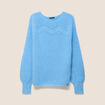 Pull confectionn&eacute; en France bleu ciel femme
