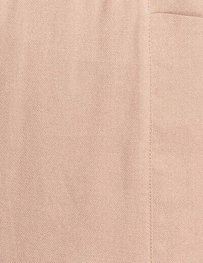 Pantalon carotte 7/8ème beige femme