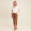 Blouse manches courtes ecru femme