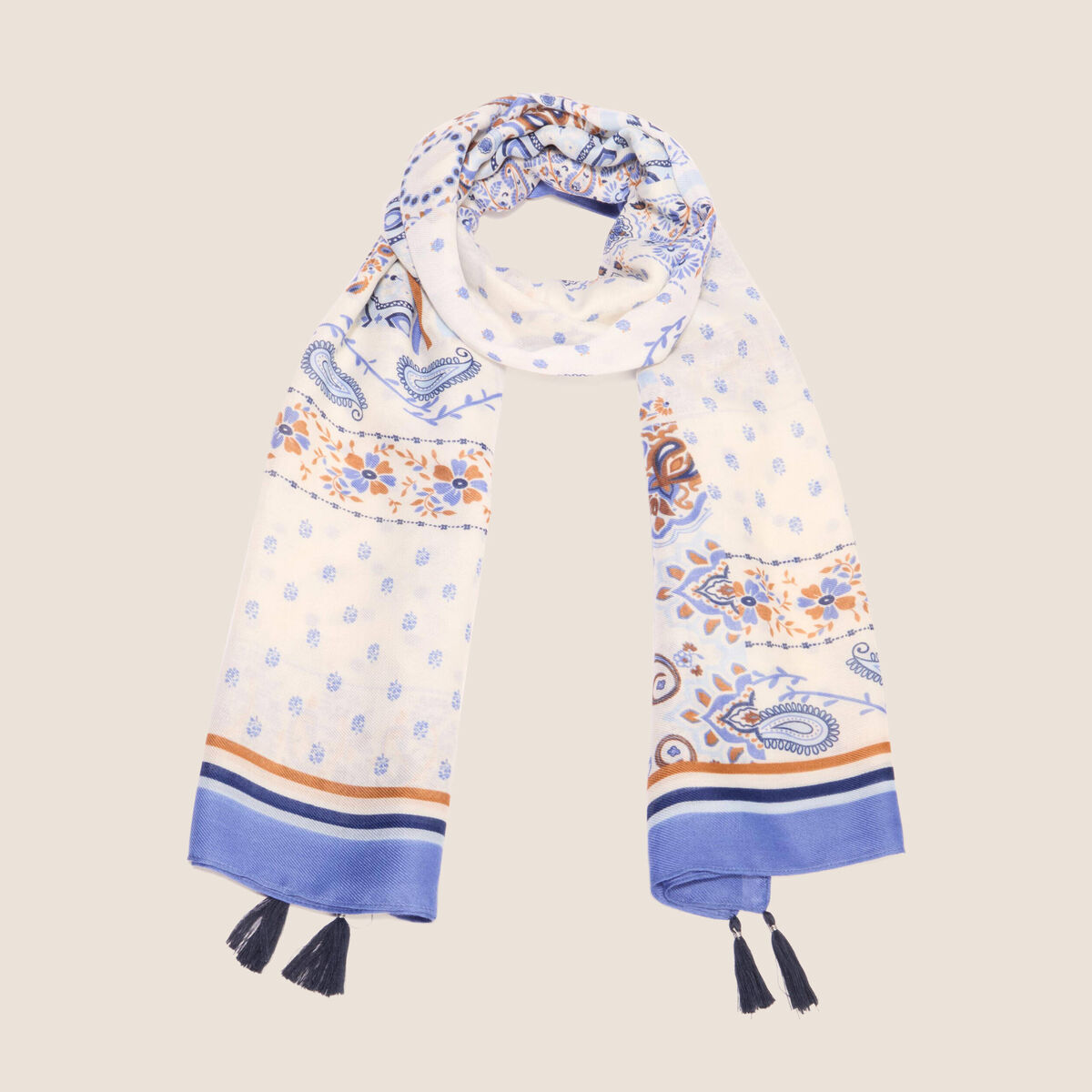 Foulard bleu marine femme