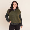 Pull sans manches vert kaki femme