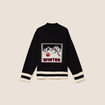 Pull col montant noir femme