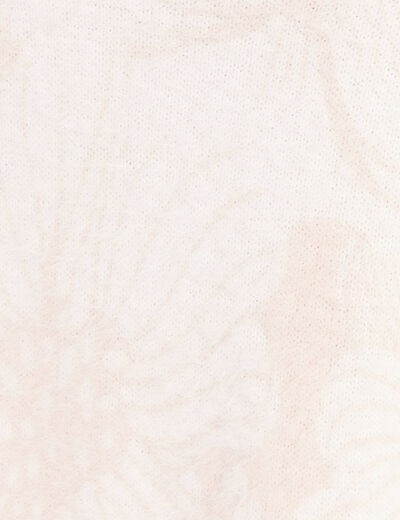 Pull col montant doux beige femme