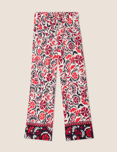 Pantalon flou blanc femme