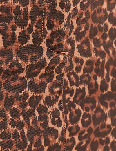 Short paperbag Rayures Taille paperbag avec ceinture Au-dessus du genou marron en coton Only | 3