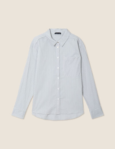 Chemise manches longues gris femme