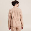 Veste droite boutonnée sable femme