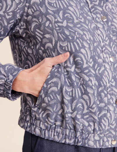 Veste jean doubl&eacute;e bleu femme
