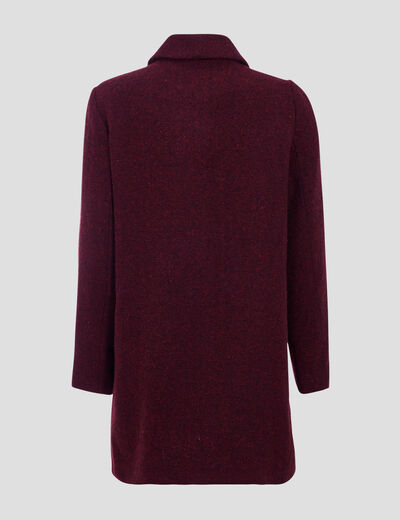 Manteau évasé boutonné noir femme