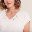 T-shirt manches courtes ecru femme