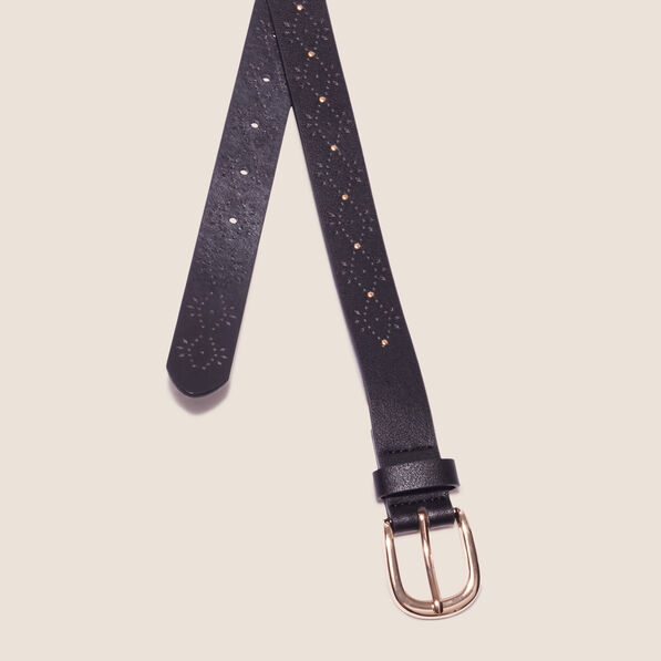 ceinture perforee et cloutee noir femme Ceinture perforée et cloutée noir femme
