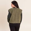 Gilet ample sans manches vert kaki femme