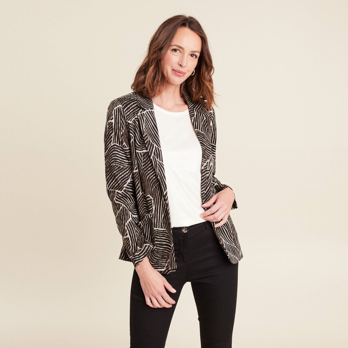 Veste doubl&eacute;e noir femme