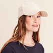 Casquette d&eacute;tails dentelle ivoire femme