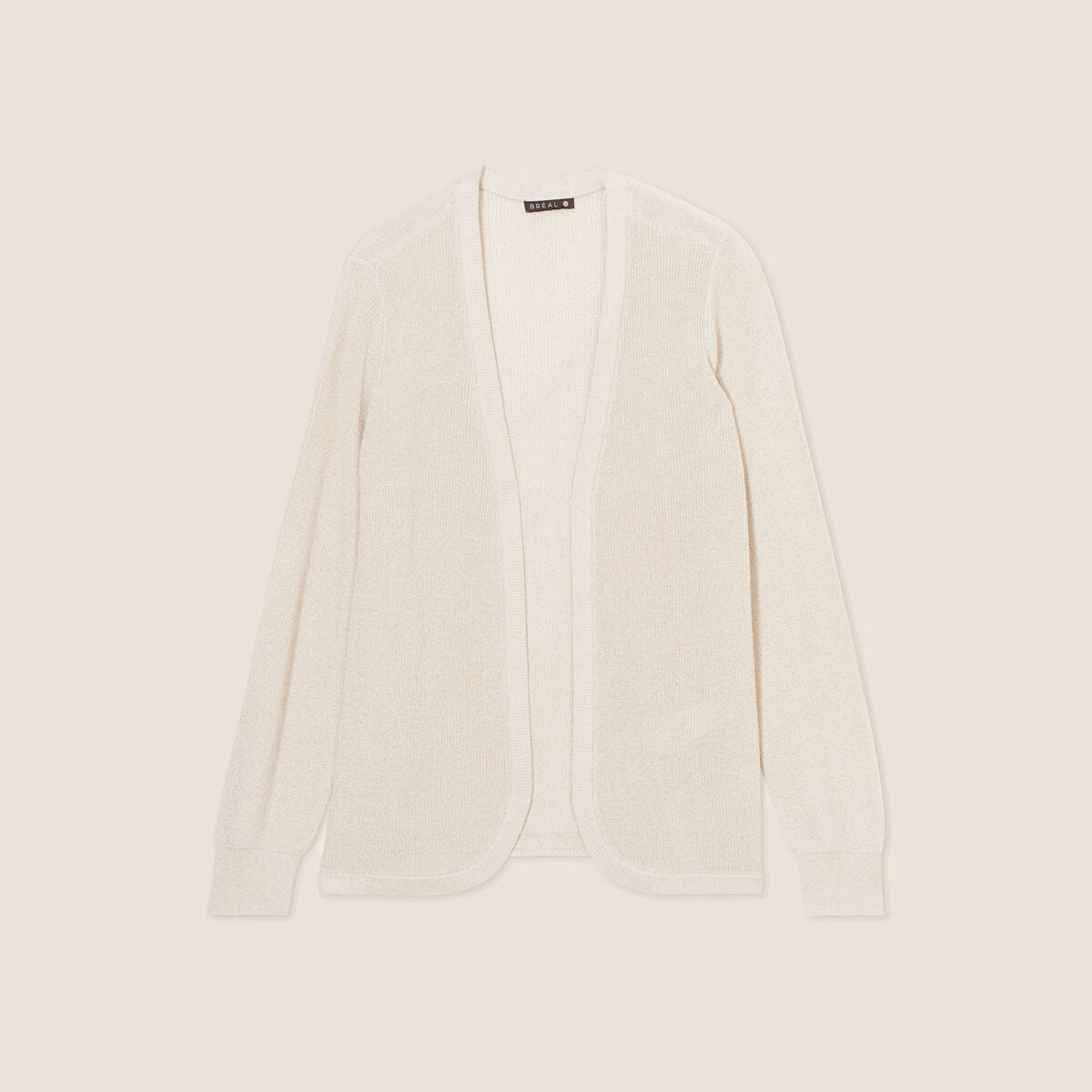 Gilet manches longues couleur or femme