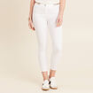 Pantalon ajusté sequins blanc femme