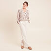 Blouse ample manches longues blanc femme