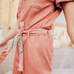Combinaison pantalon réversible orange corail femme