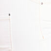 Pantacourt en denim blanc femme