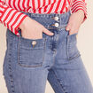Jean coupe bootcut taille haute denim double stone femme