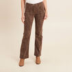 Pantalon magique L'Unique coupe bootcut marron cognac femme