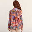 Chemise manches longues fluide orange femme