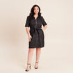 Robe &agrave; paillettes avec ceinture int&eacute;gr&eacute;e noir femme